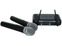 MICROPHONE WIRELESS UHF SYSTEM 2 CHANNEL HANDHELD [179.17]