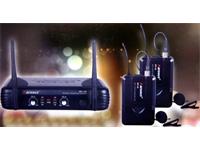 MICROPHONE WIRELESS UHF Dual Lapel with receiver [WR15D/B/MP006]